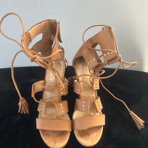 Aldo Tan Lace-Up Sandals